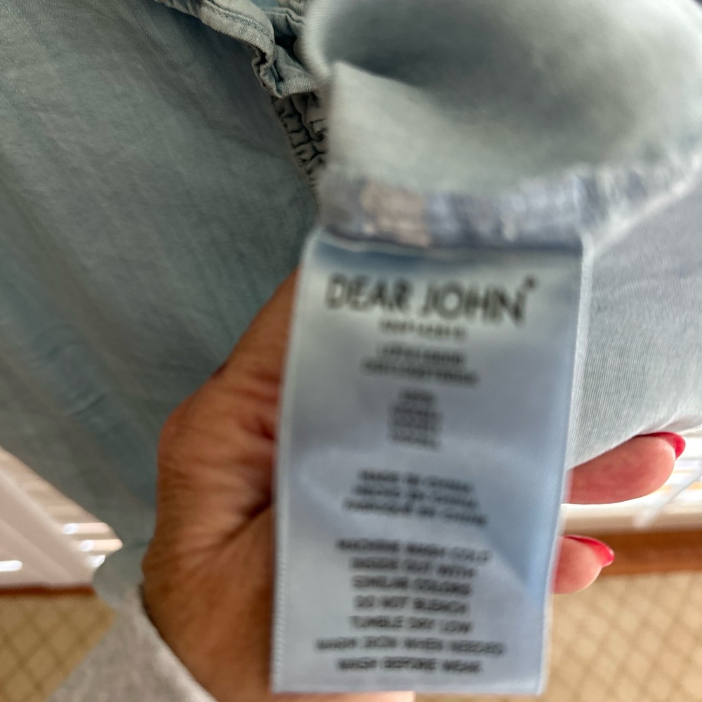 Light Blue Chambray Dear John top - Picture 3 of 4